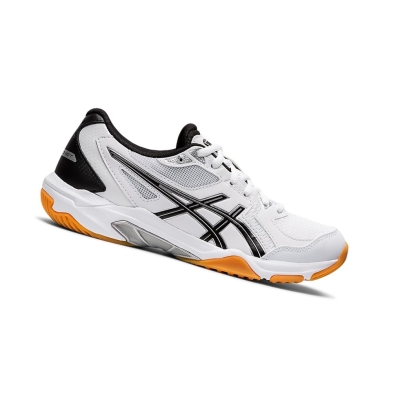 White / Black Women's Asics GEL-ROCKET 10 Volleyball Shoes | US76319LZ