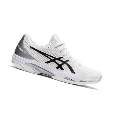 White / Black Women's Asics SOLUTION SPEED FF 2 Tennis Shoes | US14609VQ