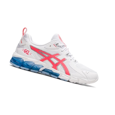 White / Blazing Coral Women's Asics GEL-QUANTUM 180 Sneakers | US51986CW