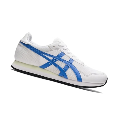 White / Blue Women's Asics TIGER RUNNER Sneakers | US92387UT