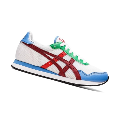 White / Burgundy Women's Asics TIGER RUNNER Sneakers | US08439NB