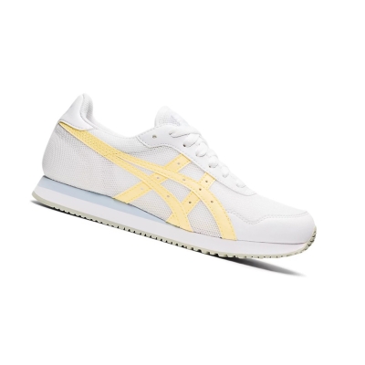 White / Butter Women's Asics TIGER RUNNER Sneakers | US21973DC