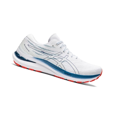 White / Deep Ocean Men's Asics GEL-KAYANO 29 Running Shoes | US79648XR