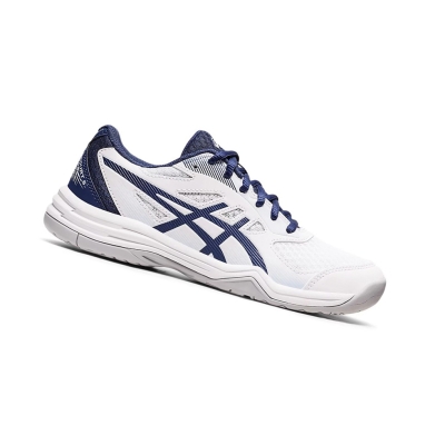 White / Deep Ocean Women's Asics UPCOURT 5 Volleyball Shoes | US06982SY