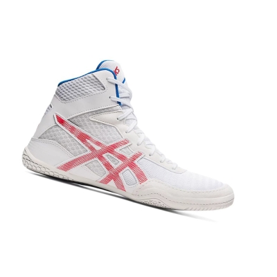 White / Electric Red Men's Asics MATCONTROL 2 Wrestling Shoes | US52089EU