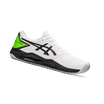 White / Green Gecko Men's Asics GEL-CHALLENGER 13 Tennis Shoes | US07659OQ