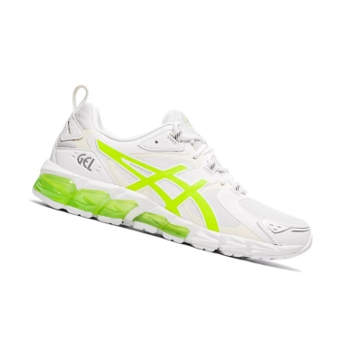 White / Hazard Green Women's Asics GEL-QUANTUM 180 Sneakers | US94732WK