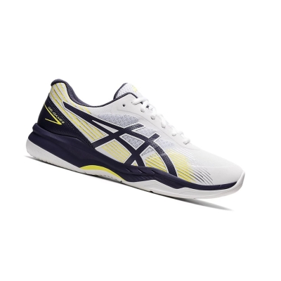 White / Indigo Fog Men's Asics GEL-GAME 8 Tennis Shoes | US54163NJ