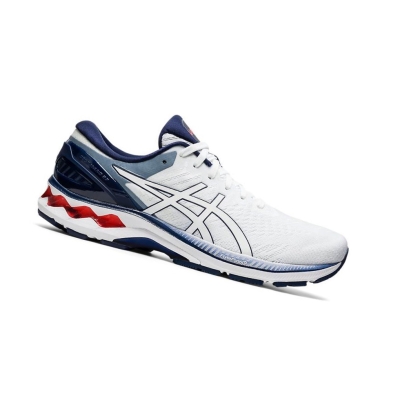 White Men's Asics GEL-KAYANO 27 Running Shoes | US70923YU