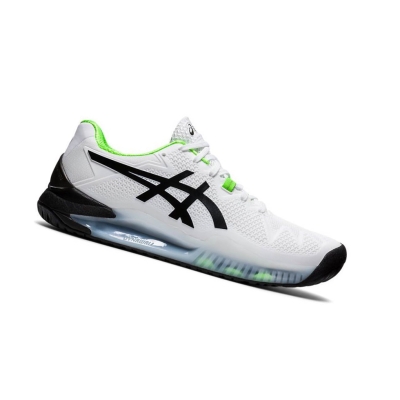 White Men's Asics GEL-RESOLUTION 8 Tennis Shoes | US37520CZ