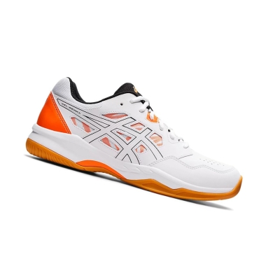 White / Orange Men's Asics GEL-RENMA Tennis Shoes | US06943SJ