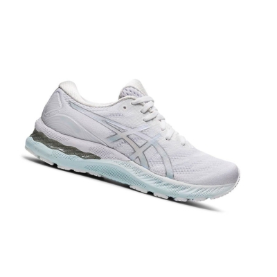 White Women's Asics GEL-NIMBUS 23 Running Shoes | US19756JQ