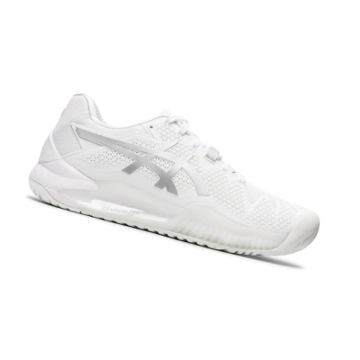 White Women's Asics GEL-RESOLUTION 8 Tennis Shoes | US25403TU