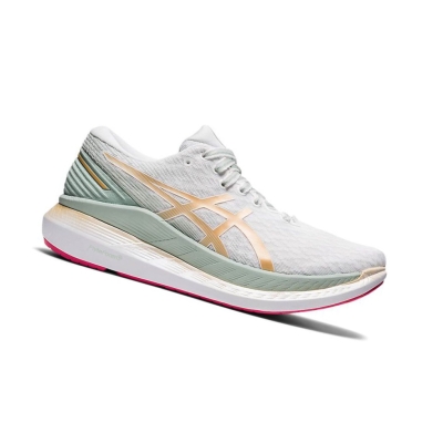 White Women's Asics GLIDERIDE 2 NEW STRONG Running Shoes | US96510XK