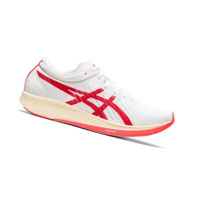 White Women's Asics METARACER Running Shoes | US31249BG