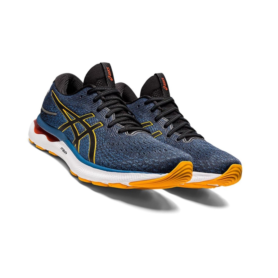 Azure / Amber Men's Asics GEL-NIMBUS 24 Running Shoes | US05437AD