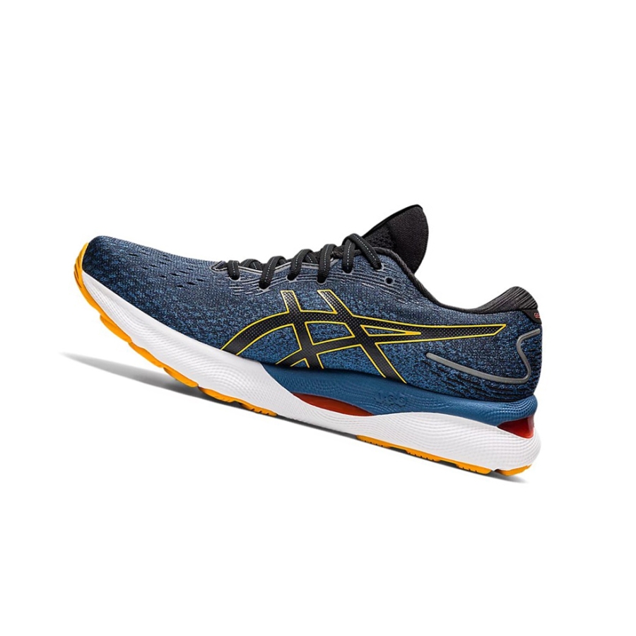 Azure / Amber Men's Asics GEL-NIMBUS 24 Running Shoes | US05437AD