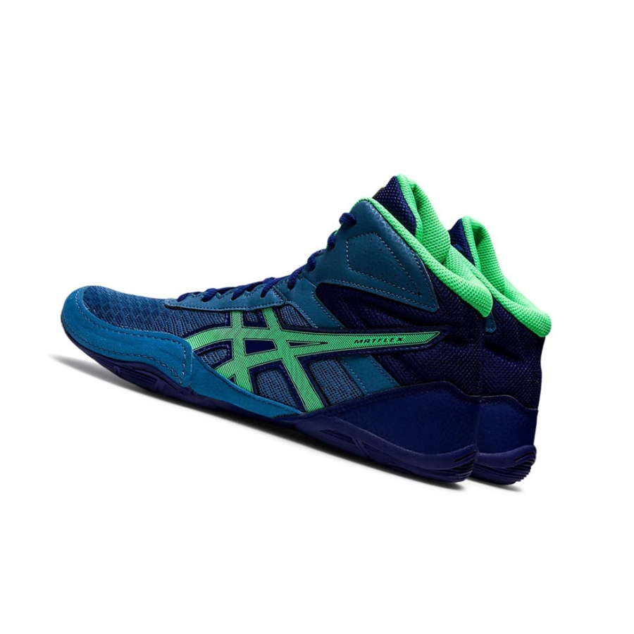 Azure / New Leaf Men's Asics MATFLEX 6 Wrestling Shoes | US38475OR