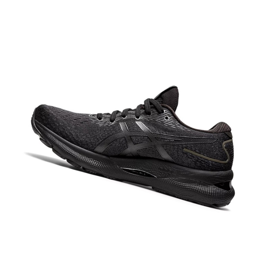 Black / Black Women's Asics GEL-NIMBUS 24 (D) Running Shoes | US69174SG