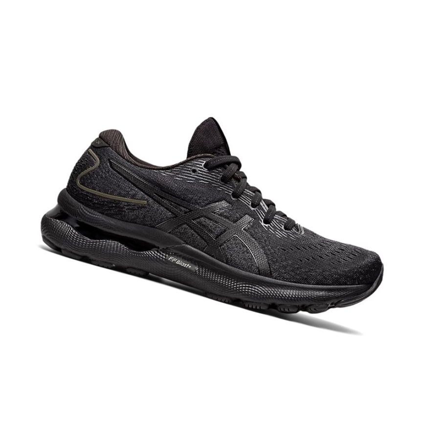 Black / Black Women\'s Asics GEL-NIMBUS 24 (D) Running Shoes | US69174SG