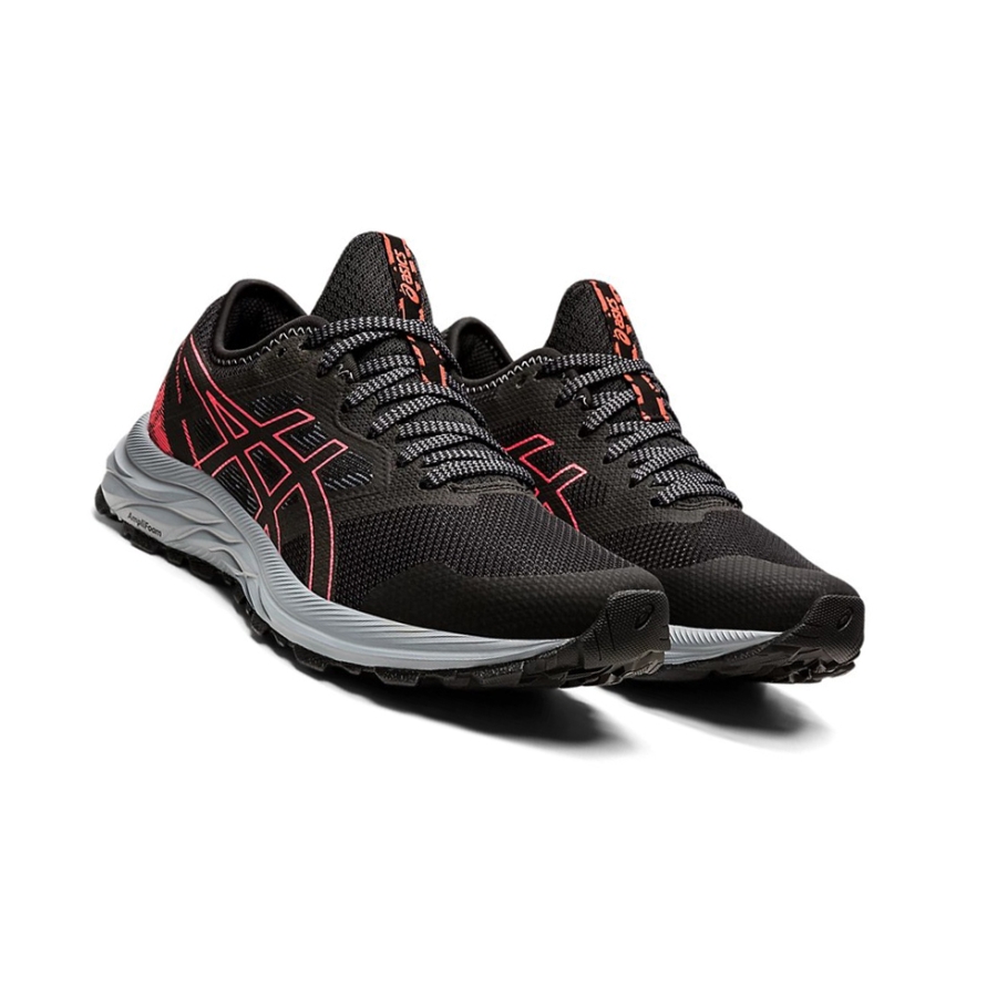 Black / Blazing Coral Women's Asics GEL-EXCITE TRAIL Running Shoes | US98437NF