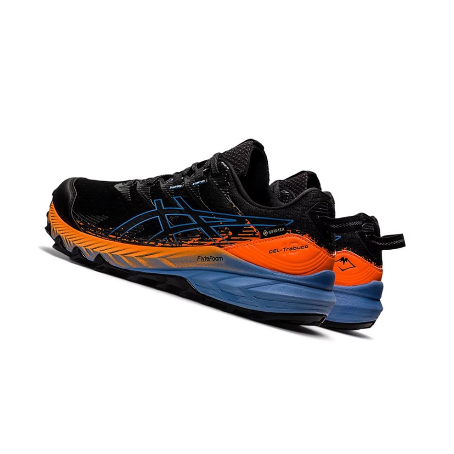 Black / Blue Harmony Men's Asics GEL-Trabuco 10 GTX Trail Running Shoes | US68405KB