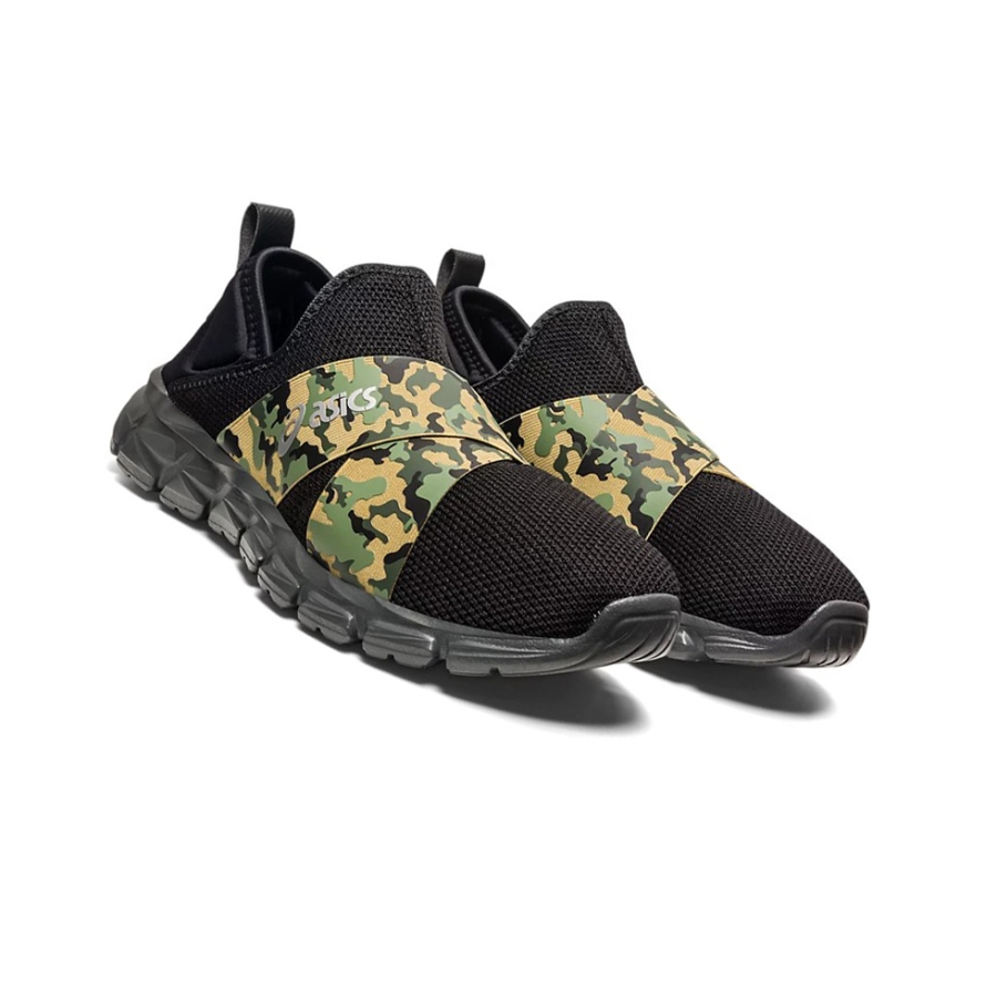 Black / Camo Women's Asics QUANTUM LYTE SLIP-ON Sneakers | US81472AM