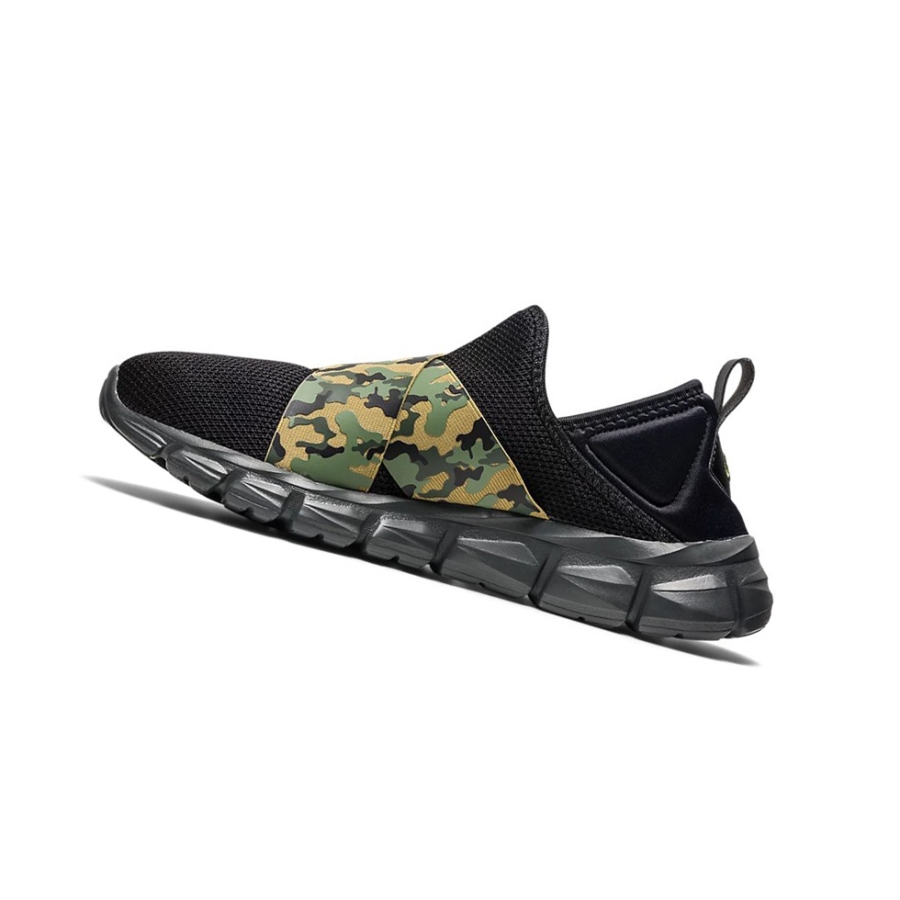 Black / Camo Women's Asics QUANTUM LYTE SLIP-ON Sneakers | US81472AM