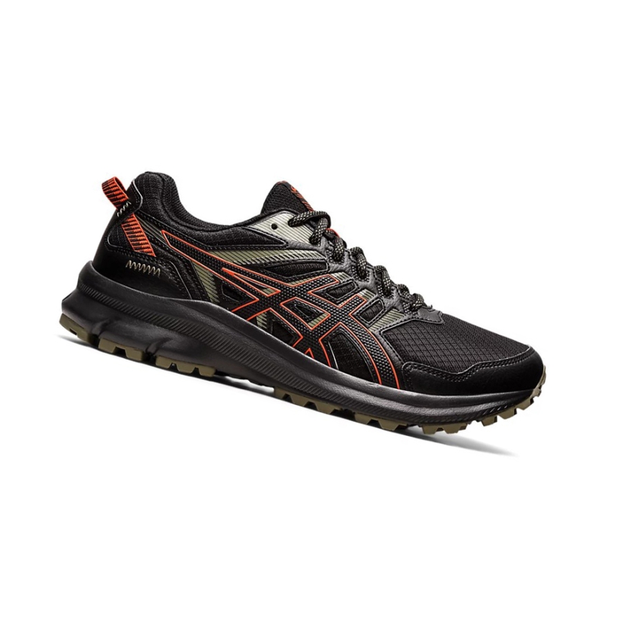 Black / Cherry Tomato Men\'s Asics TRAIL SCOUT 2 Trail Running Shoes | US23741NR