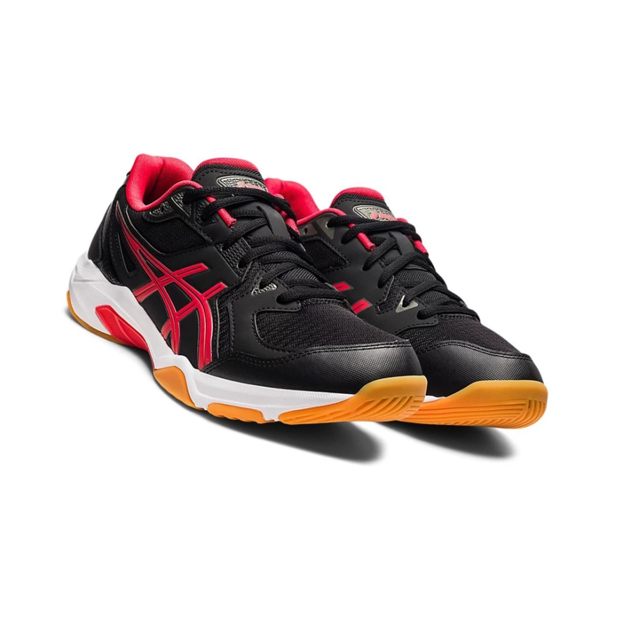 Black / Electric Red Men's Asics GEL-ROCKET 10 Volleyball Shoes | US61297XR