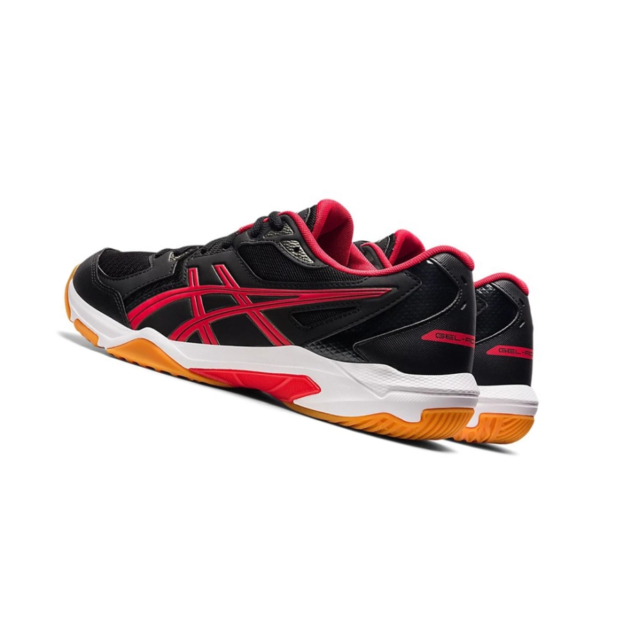 Black / Electric Red Men's Asics GEL-ROCKET 10 Volleyball Shoes | US61297XR