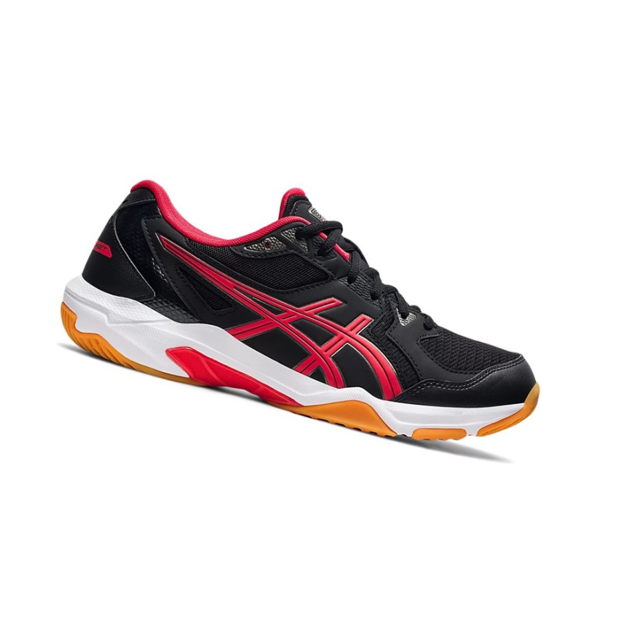 Black / Electric Red Men\'s Asics GEL-ROCKET 10 Volleyball Shoes | US61297XR