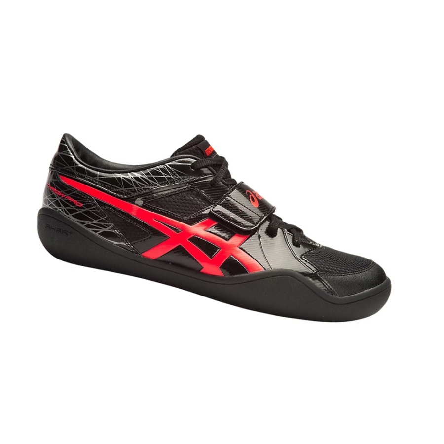 Black / Flash Coral Men\'s Asics THROW PRO Track Shoes | US69215QU