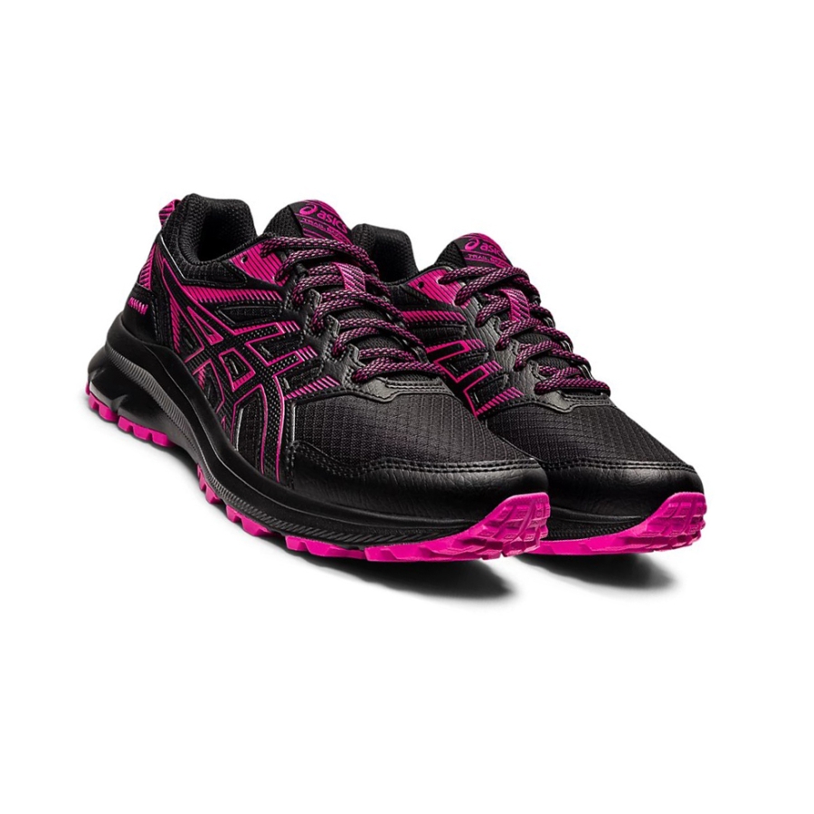 Black / Fuchsia Red Women's Asics TRAIL SCOUT 2 Trail Running Shoes | US76508JA