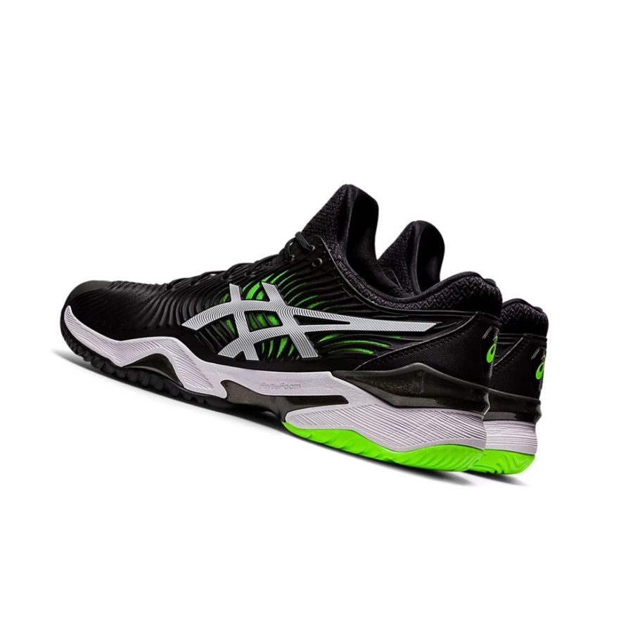 Black / Green Gecko Men's Asics COURT FF 2 Tennis Shoes | US38601FV