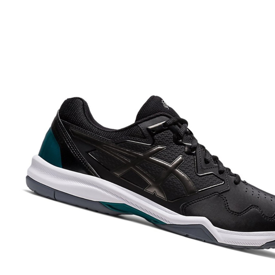 Black / Gunmetal Men\'s Asics GEL-DEDICATE 7 Tennis Shoes | US89124IV