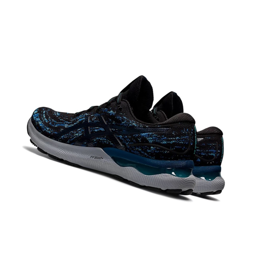 Black / Mako Blue Men's Asics GEL-NIMBUS 24 MK Running Shoes | US79426LY