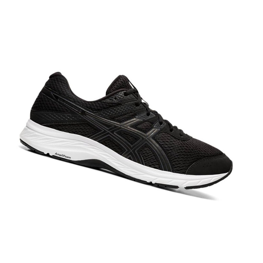 Black Men\'s Asics GEL-CONTEND 6 Running Shoes | US06157KX