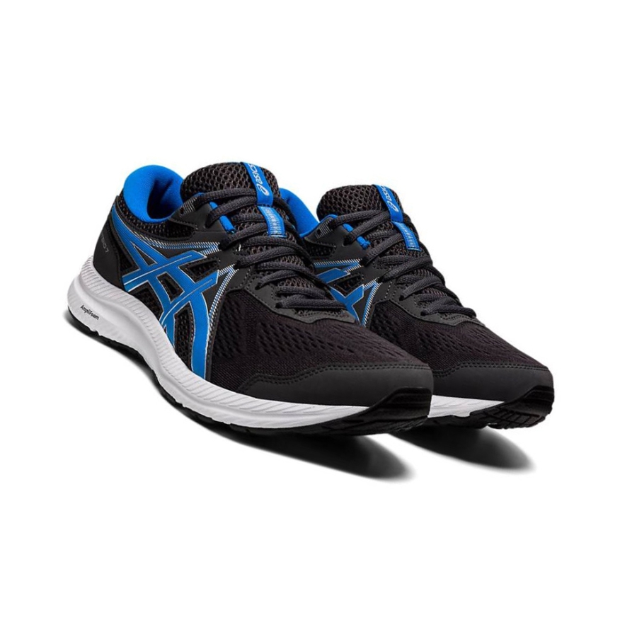 Black Men's Asics GEL-CONTEND 7 Running Shoes | US75048NY