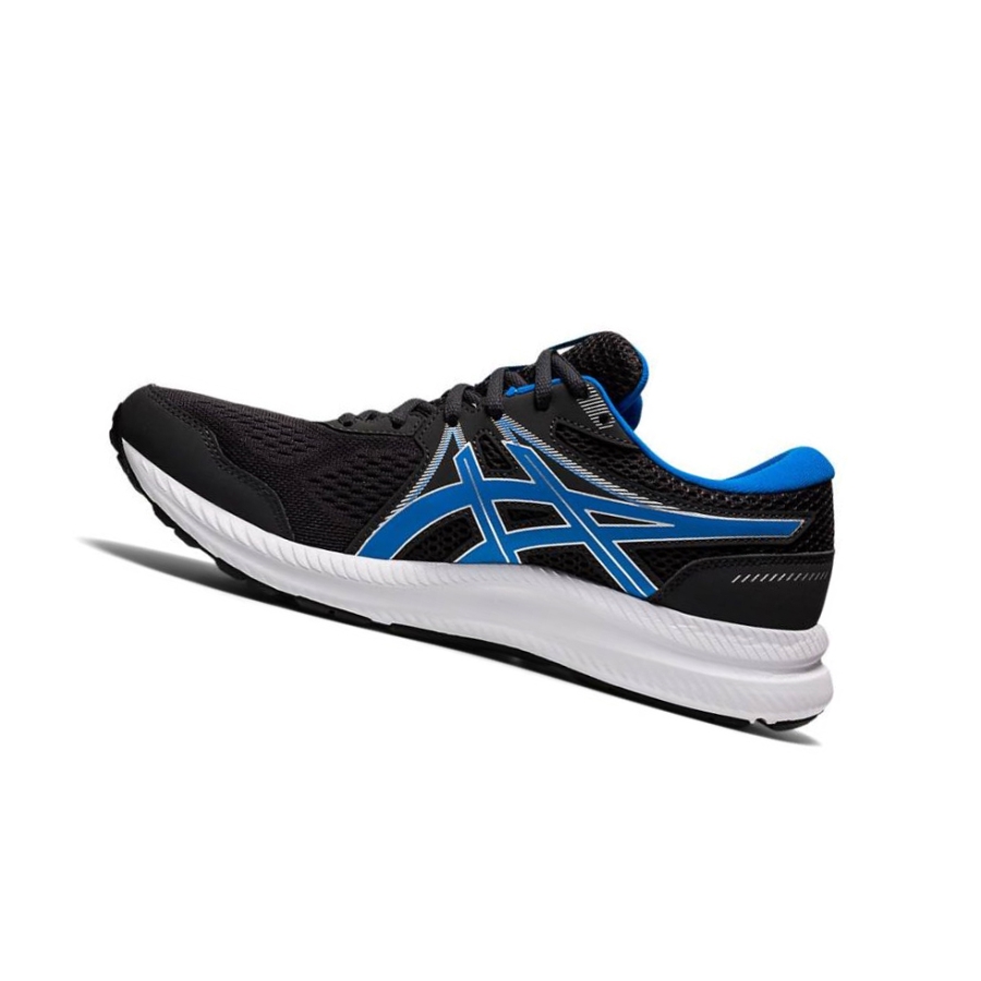 Black Men's Asics GEL-CONTEND 7 Running Shoes | US75048NY