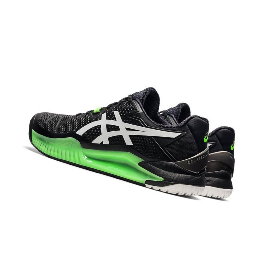 Black Men's Asics GEL-RESOLUTION 8 Tennis Shoes | US09825NI