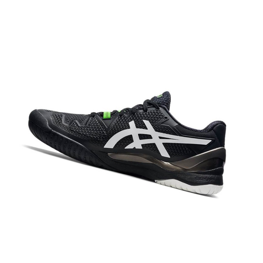 Black Men's Asics GEL-RESOLUTION 8 Tennis Shoes | US09825NI