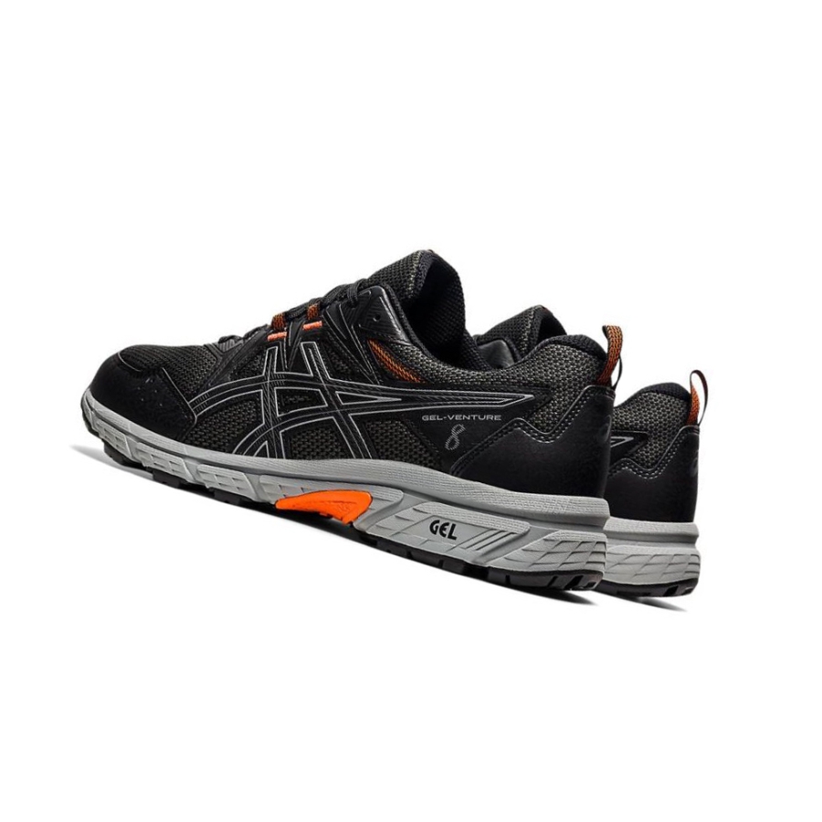 Black Men's Asics GEL-VENTURE 8 Trail Running Shoes | US40923KM