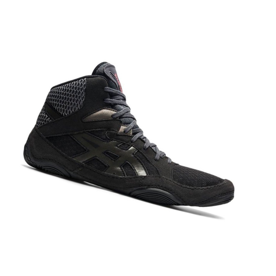 Black Men\'s Asics SNAPDOWN 3 Wide Wrestling Shoes | US58730BX