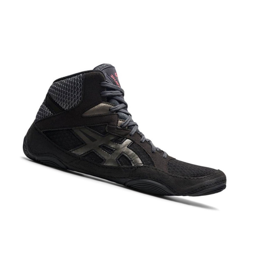 Black Men\'s Asics SNAPDOWN 3 Wrestling Shoes | US65389LG