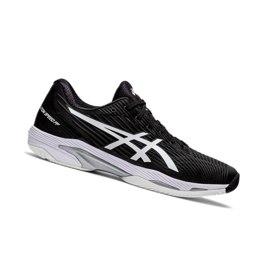 Black Men\'s Asics SOLUTION SPEED FF 2 Tennis Shoes | US16874QZ