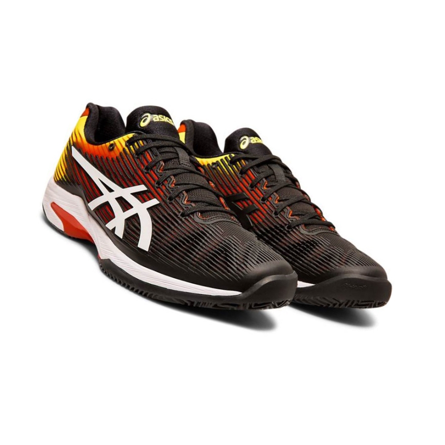 Black Men's Asics SOLUTION SPEED FF CLAY Tennis Shoes | US87094GR