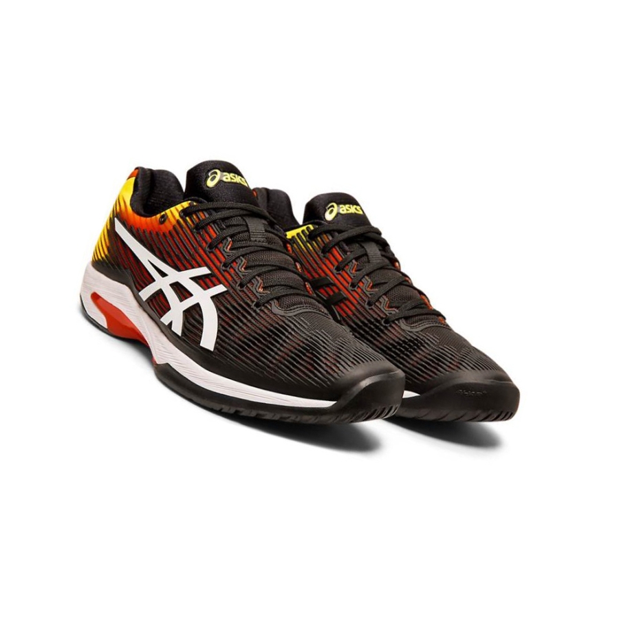 Black Men's Asics SOLUTION SPEED FF Tennis Shoes | US40596UO