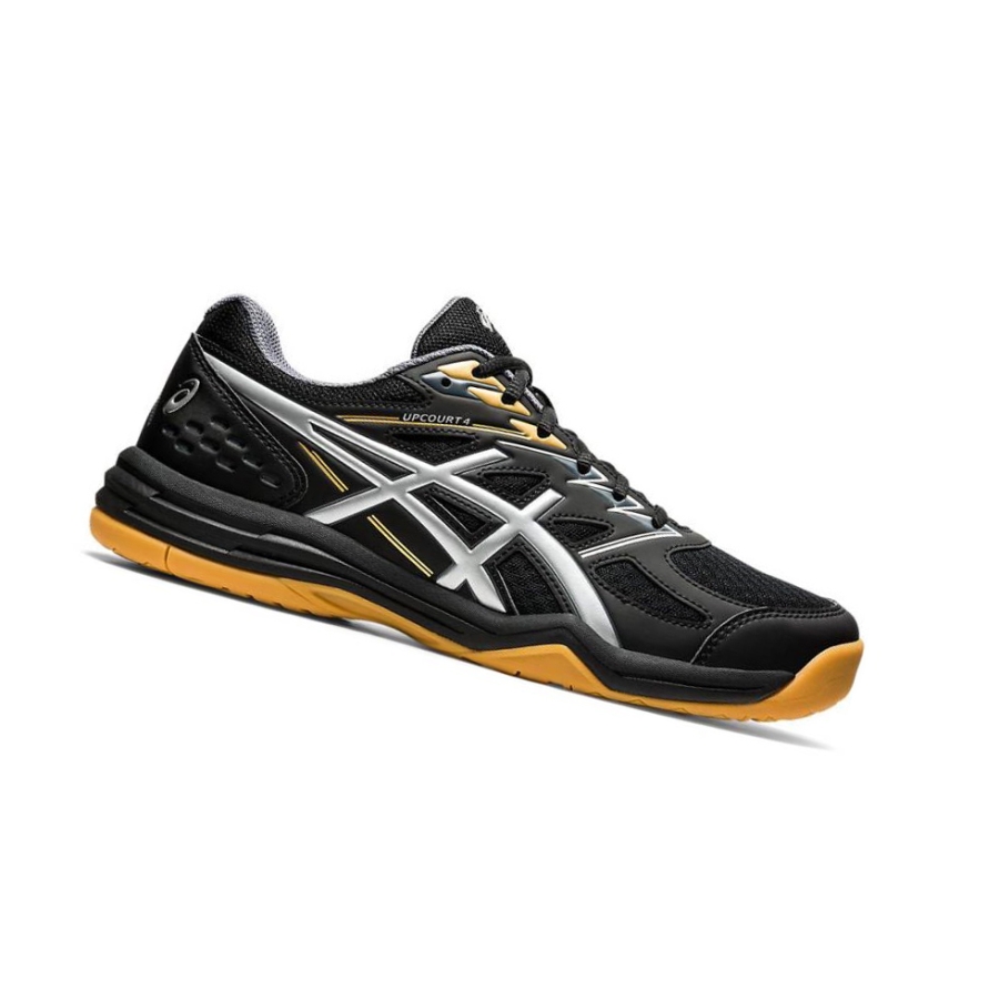 Black Men\'s Asics UPCOURT 4 Volleyball Shoes | US82761PG