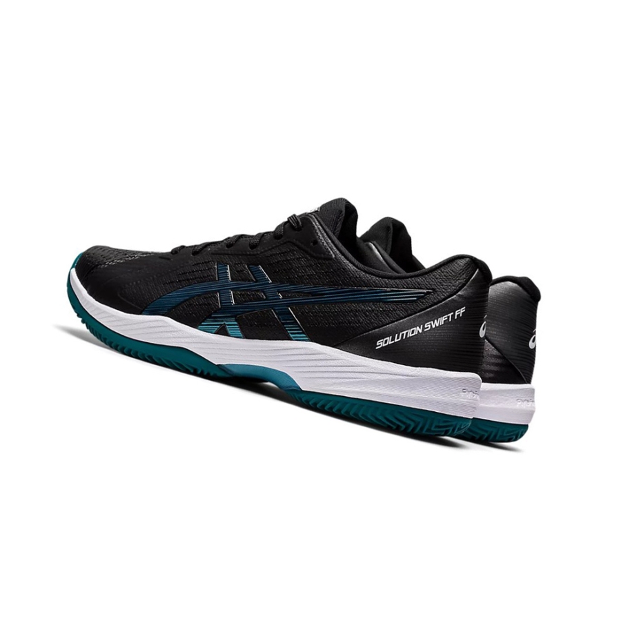 Black / Misty Pine Men's Asics SOLUTION SWIFT FF CLAY Tennis Shoes | US35098JS